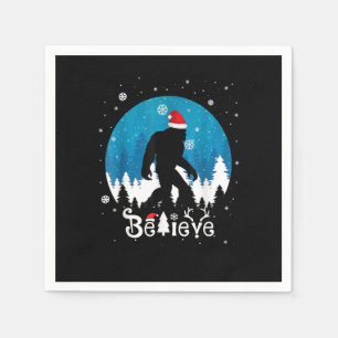 Servilleta De Papel Navidades divertidos #XmasBigfoot creen en Sasquat