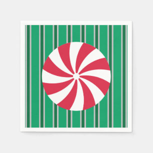 Servilleta De Papel Navidades divertidos y aficionados Peppermint Cand