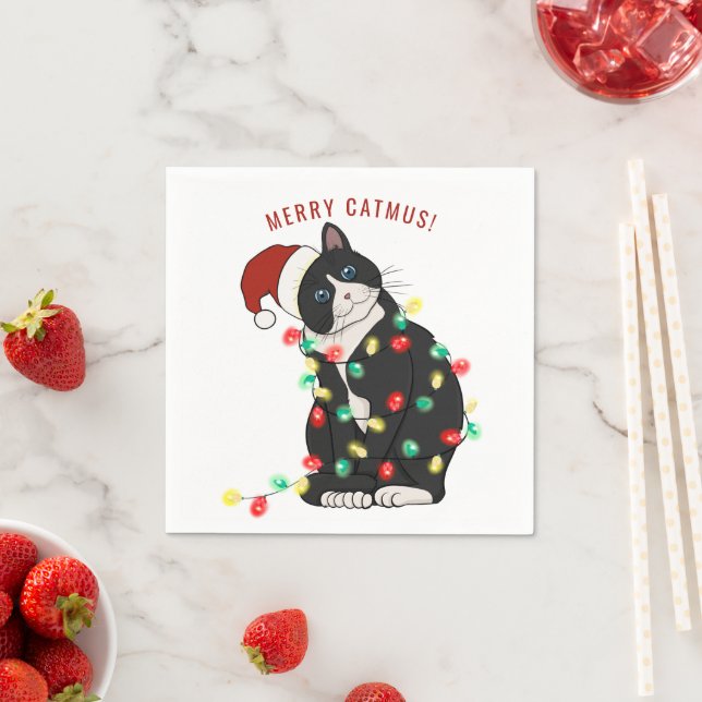 Servilleta De Papel Navidades divertidos y personalizados con CatMus (In situ)