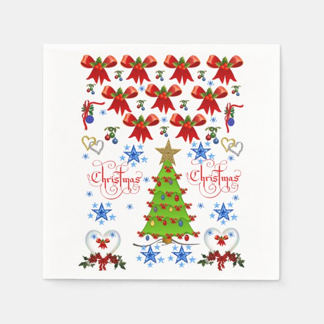 Servilleta De Papel Navidades doblan cajas santa claus servilletas fie (Anverso)