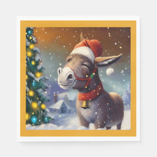 Servilleta De Papel Navidades Donkey 1 (Anverso)