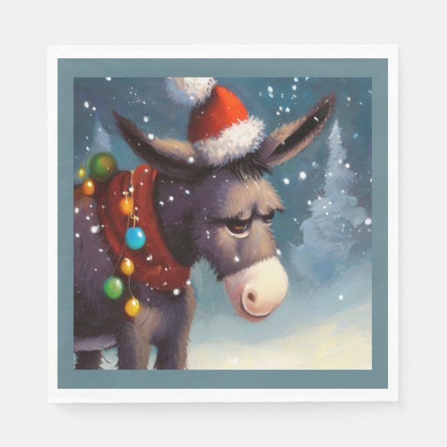 Servilleta De Papel Navidades Donkey 2 (Anverso)