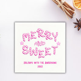 Servilleta De Papel Navidades dulces y merry Candy Cane Holiday Party