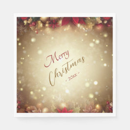 Servilleta De Papel Navidades elegantes acuarela Botánica