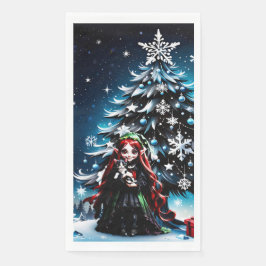 Servilleta De Papel Navidades Elf con Kitten.