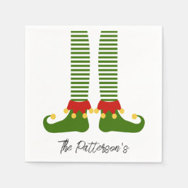 Servilleta De Papel Navidades Elf Holiday Cheque Diversión festiva