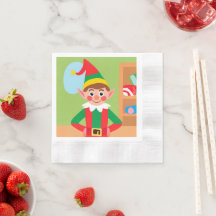 Navidades Elf Napkin