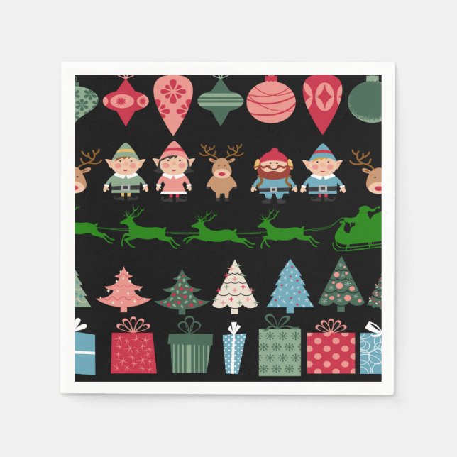 Servilleta De Papel Navidades Elves y más (Anverso)