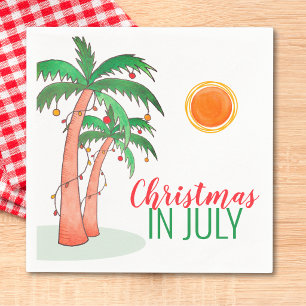 Servilleta De Papel Navidades en julio de BBQ Fiesta Palm Trees