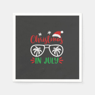 Servilleta De Papel Navidades en julio divertidos navidades en verano