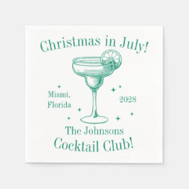 Servilleta De Papel Navidades en julio Fiesta de cócteles