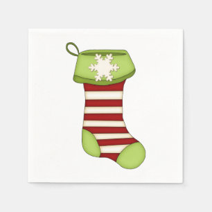 Servilleta De Papel Navidades en rojo y verde