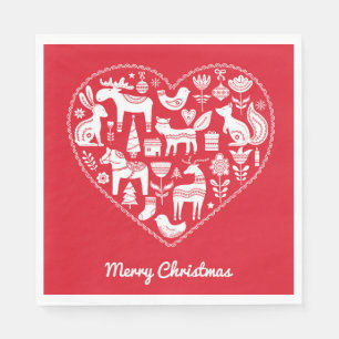 Servilleta De Papel Navidades escandinavos pañales de papel