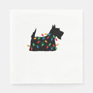 Servilleta De Papel Navidades escoceses de perro de Escocia atractivos