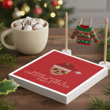 Navidades eslovacos suéter Fiesta Papel rojo