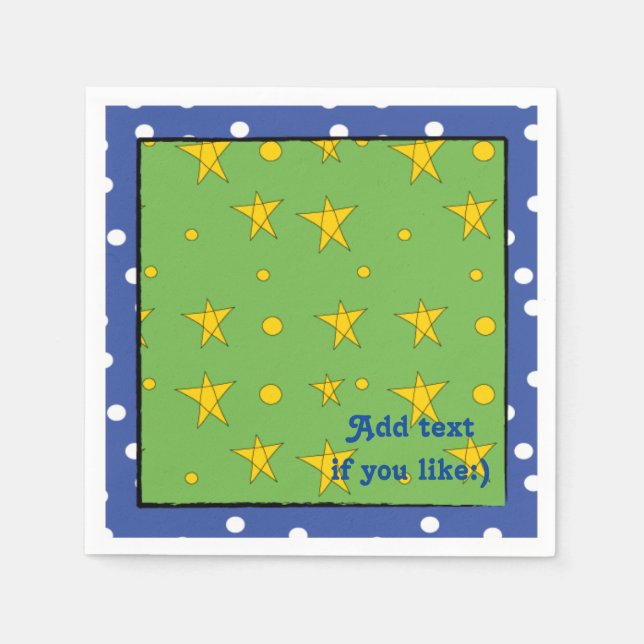 Servilleta De Papel Navidades Estrellas/Napkins Tamaño de cóctel Perso (Anverso)