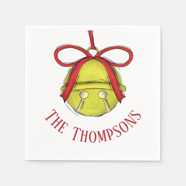 Servilleta De Papel Navidades familiares de Personalizado caprichoso y (Anverso)