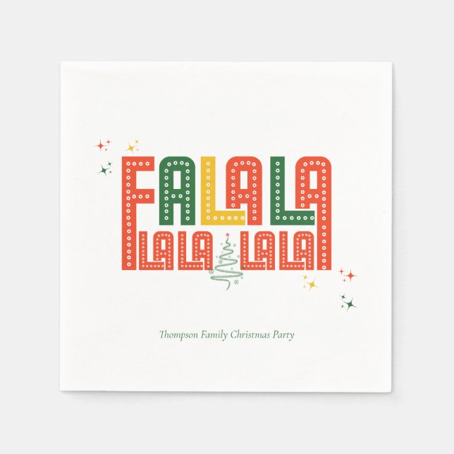 Servilleta De Papel Navidades familiares Karaoke Church Carols Service (Anverso)