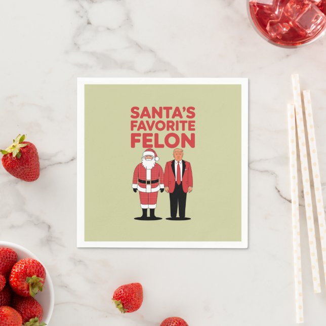 Servilleta De Papel Navidades favoritos de Santa Felon Trump (In situ)
