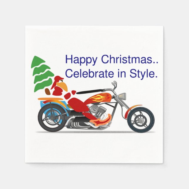 Servilleta De Papel Navidades FELICES, CELEBRAR EN ESTILO (Anverso)