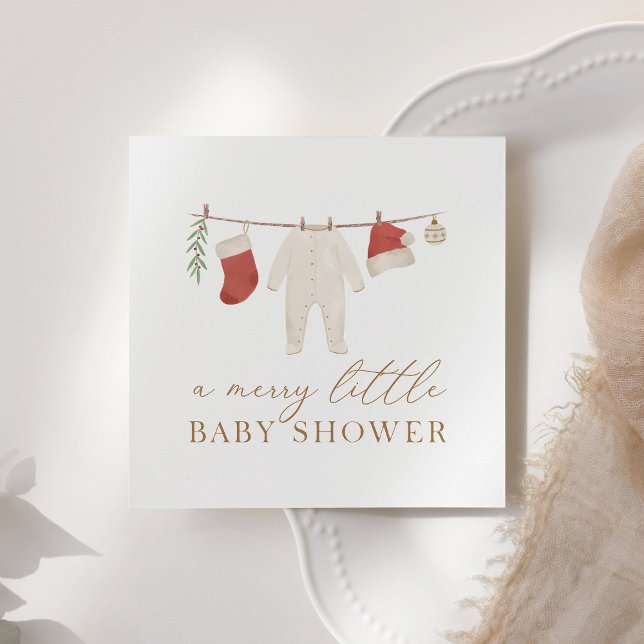 Servilleta De Papel Navidades Feliz Pequeño Baby Shower (Subido por el creador)
