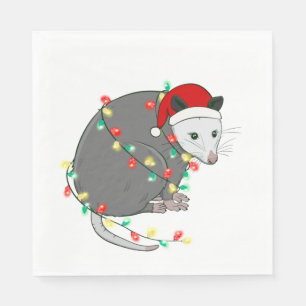 Servilleta De Papel navidades feos santa claus opossum