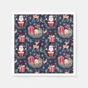 Servilleta De Papel Navidades Festivan Santa Claus