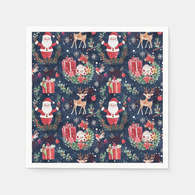 Servilleta De Papel Navidades Festivan Santa Claus (Anverso)