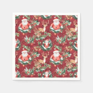 Servilleta De Papel Navidades Festivan Santa Claus