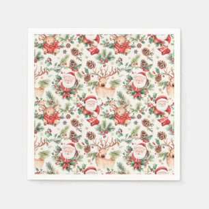 Servilleta De Papel Navidades Festivan Santa Claus