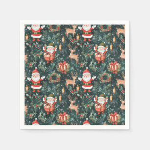 Servilleta De Papel Navidades Festivan Santa Claus