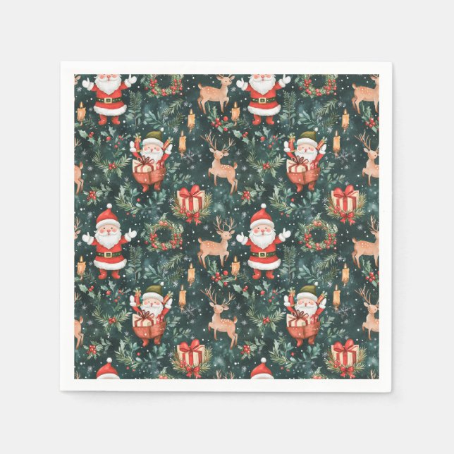 Servilleta De Papel Navidades Festivan Santa Claus (Anverso)