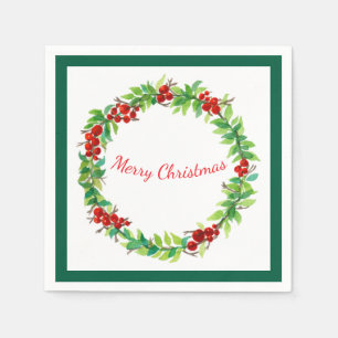 Servilleta De Papel Navidades festivos corearon con el texto de Feliz