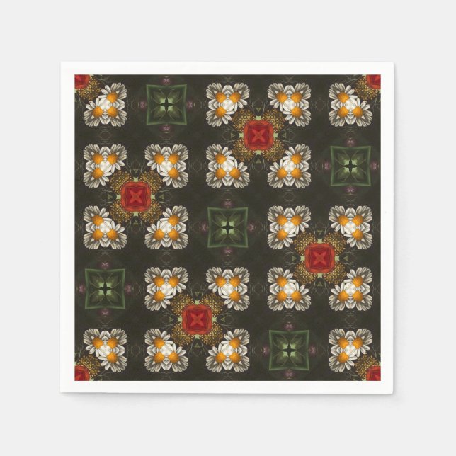 Servilleta De Papel Navidades festivos de travesía roja (Anverso)