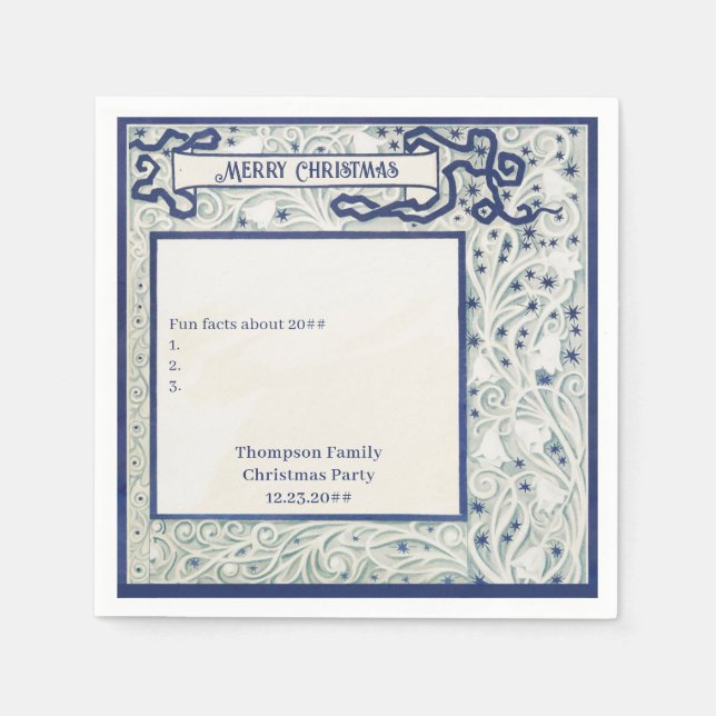 Servilleta De Papel Navidades festivos decorativos (Anverso)