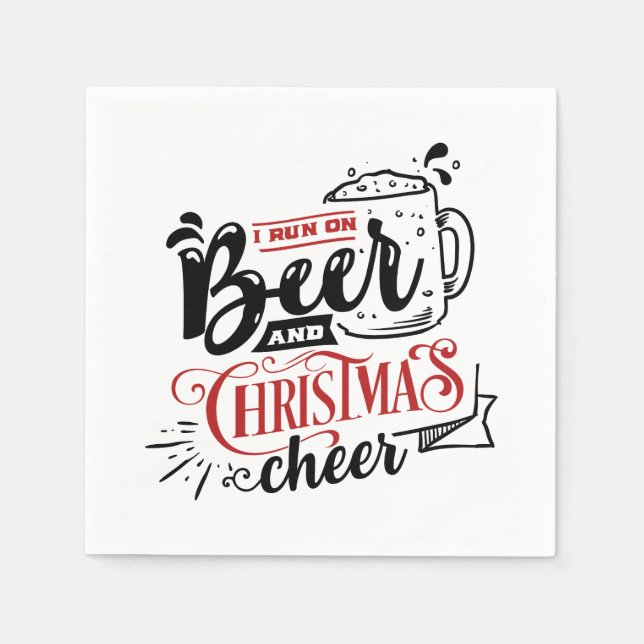 Servilleta De Papel navidades festivos fiesta de beber cerveza (Anverso)