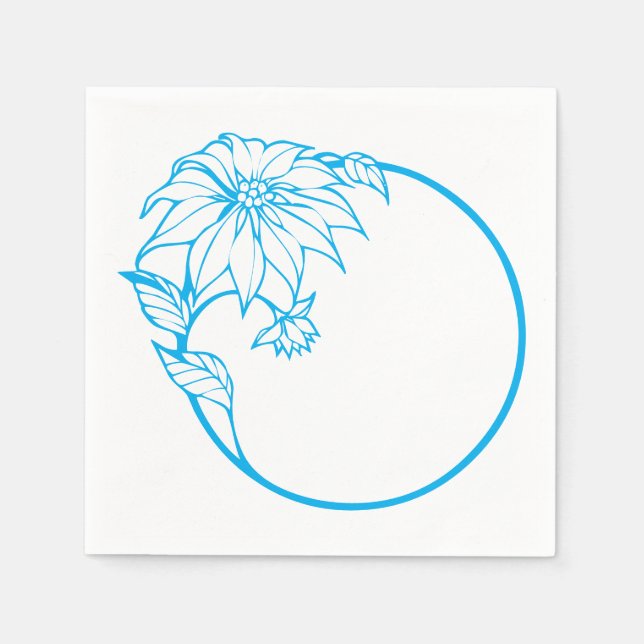 Servilleta De Papel Navidades festivos floridos (Anverso)