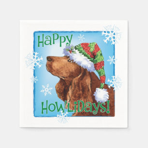 Servilleta De Papel Navidades Field Spaniel Napkins