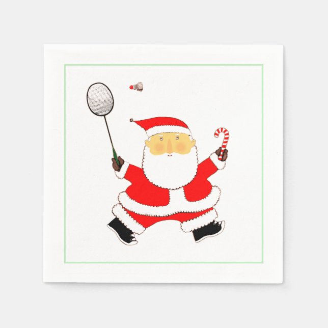 Servilleta De Papel Navidades Fiesta Badminton (Anverso)