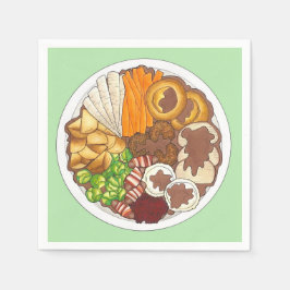 Servilleta De Papel Navidades Fiesta de cena Gran Bretaña Festividad c