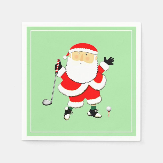 Servilleta De Papel Navidades Fiesta de golf (Anverso)