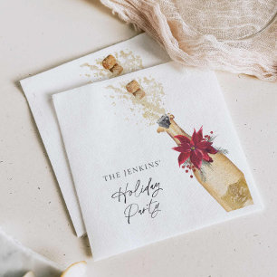 Servilleta De Papel Navidades Fiesta de Holiday Poinsettia