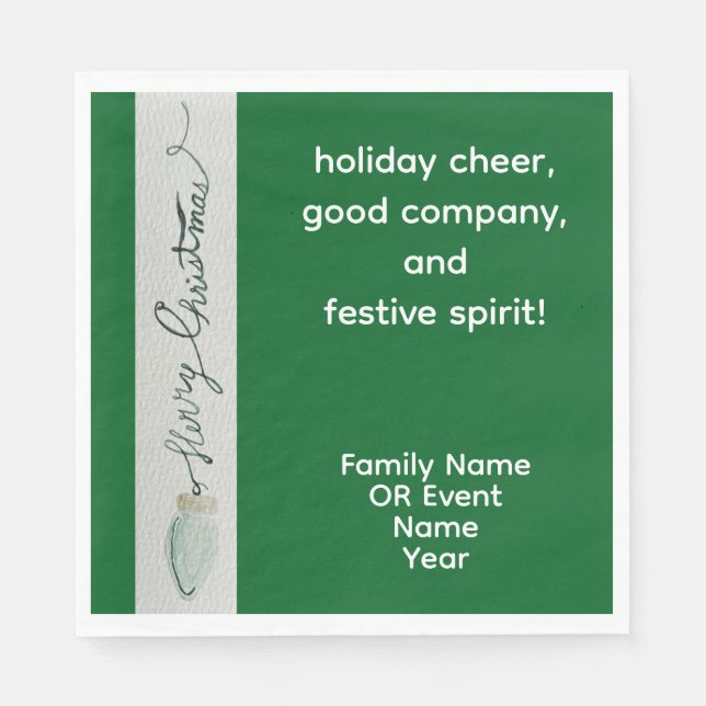 Servilleta De Papel Navidades Fiesta Luncheon (Anverso)