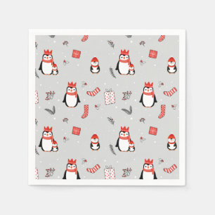 Servilleta De Papel Navidades Fiesta Pingüino Festividad de Invierno