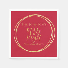 Servilleta De Papel Navidades Fiesta Red Gold