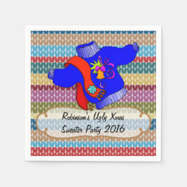 Servilleta De Papel Navidades Fiesta suéter feo personalizado