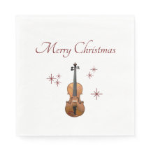 Navidades Fiesta Violín musical Snowflakes