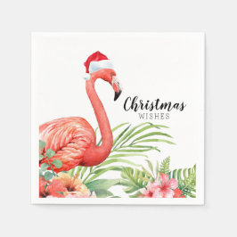 Servilleta De Papel Navidades Flamingo | Deseos de los Navidades | Pap