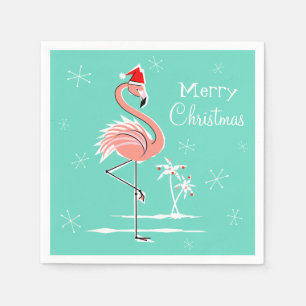 Servilleta De Papel Navidades Flamingo Merry Papel de Navidad serville