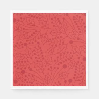 Servilleta De Papel Navidades florecen Navidades Art Holly Leaf Print